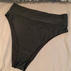 Black High-waisted Aerie Bathing Suit Bottoms LG